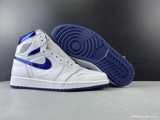Kicked Out Shoe Store (2016) Retro Navy Metallic Jordan 1 Air 555088-106 0714